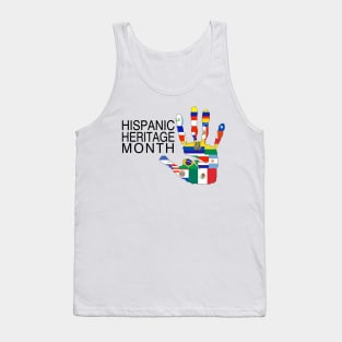 Proud Latina For Women Funny Hispanic Heritage Month Flag Tank Top